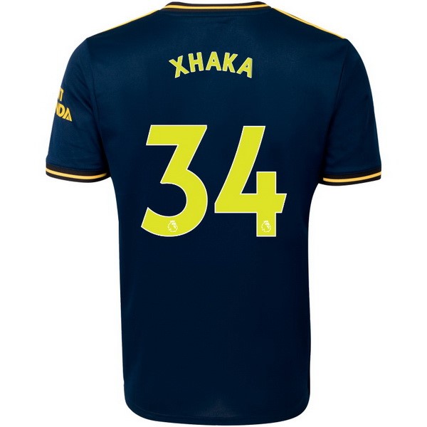 Camiseta Arsenal NO.34 Xhaka 3ª 2019-2020 Azul
